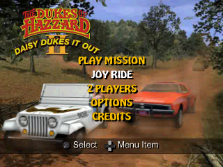 Dukes of Hazzard II Daisy Dukes It Out title screen for Playstation